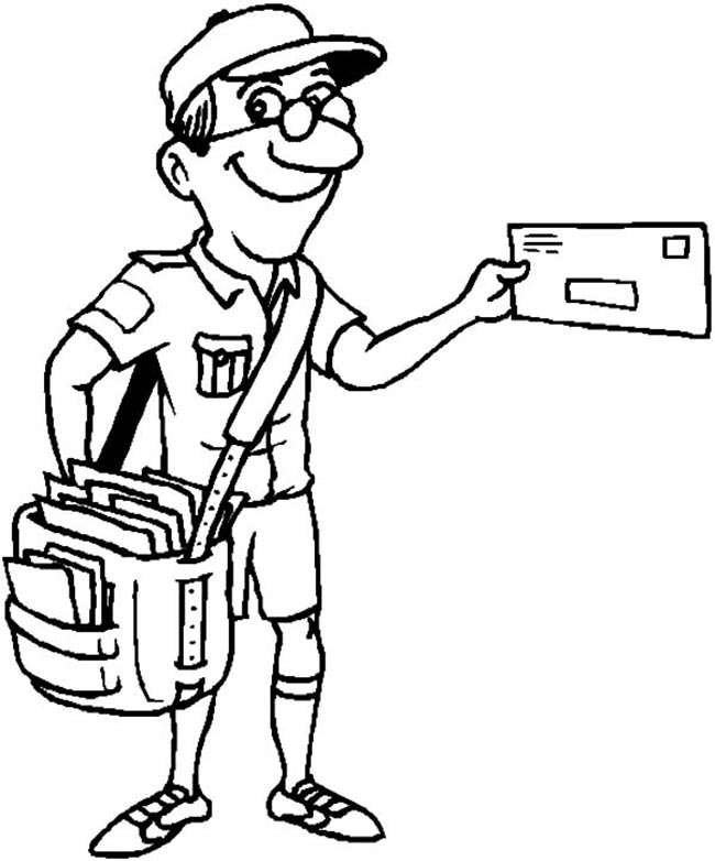 desenho de carteiro para colorir 1 desenho de carteiro para colorir 1