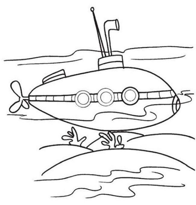 25+ Desenhos de Submarino para Imprimir e Colorir/Pintar
