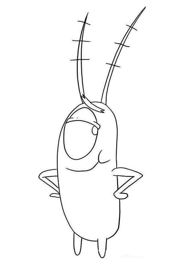 25+ Desenhos do Plankton (Bob Esponja) → Imprimir e Colorir