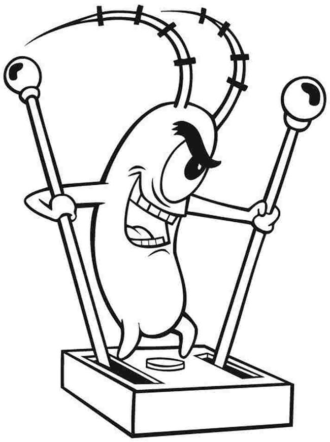 25+ Desenhos do Plankton (Bob Esponja) → Imprimir e Colorir