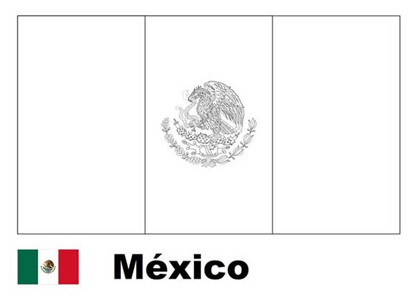 15+ Desenhos da Bandeira do México para Imprimir e Colorir