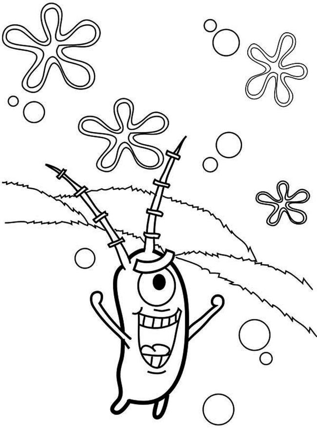 25+ Desenhos do Plankton (Bob Esponja) → Imprimir e Colorir