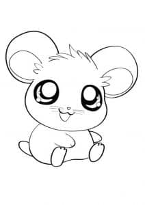 35+ Desenhos de Hamster para Imprimir e ColoriPintar