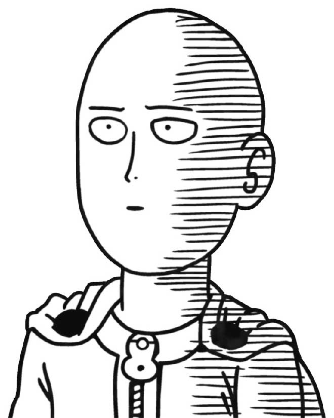 One Punch Man para pintar 1 2 One Punch Man para pintar 1 2