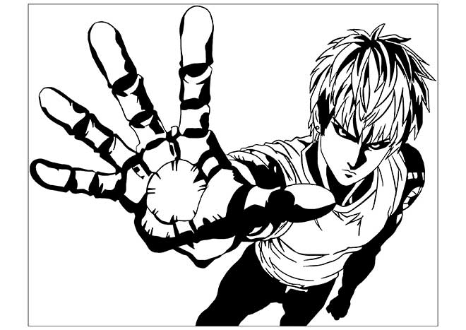 One Punch Man para pintar 3 One Punch Man para pintar 3