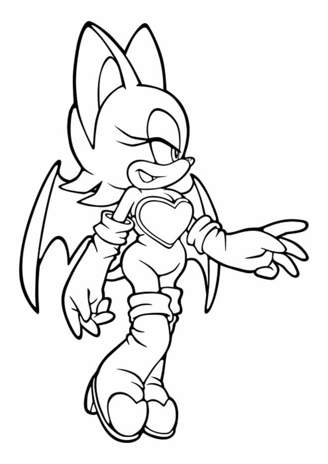 31+ Desenhos de Rouge the Bat (Sonic) para Imprimir e Colorir