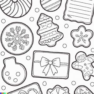 25+ Desenhos de Biscoito de Natal para Imprimir e Colorir/Pintar