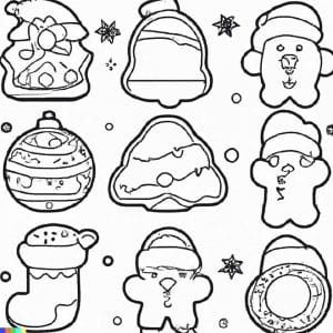 25+ Desenhos de Biscoito de Natal para Imprimir e Colorir/Pintar