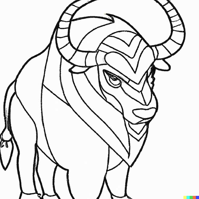 bufalo para colorir 4