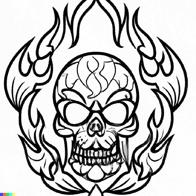 caveiras para colorir 3 3