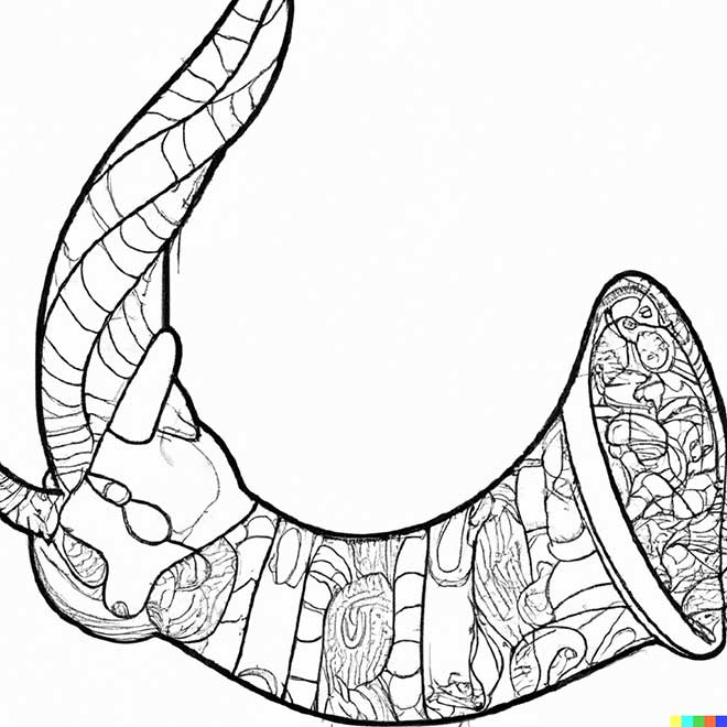chifres para colorir 1