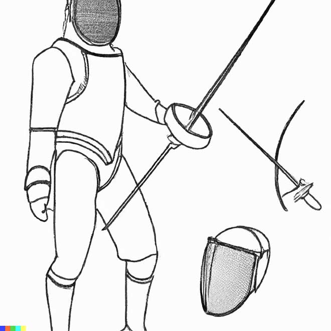 desenhos de esgrima 2