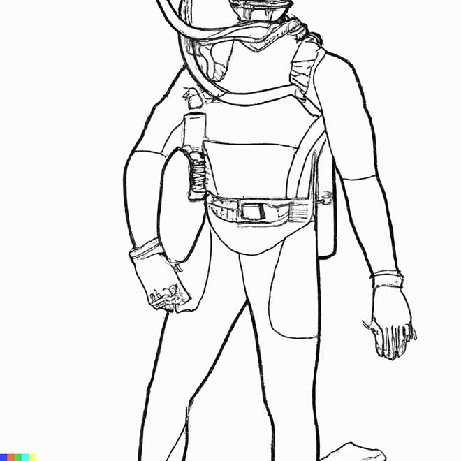 desenhos de mergulhador para colorir 6 1