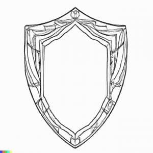 27+ Desenhos de Escudo para Imprimir e Colorir/Pintar