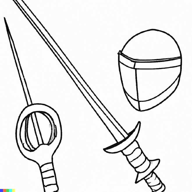esgrima para imprimir e pintar 2