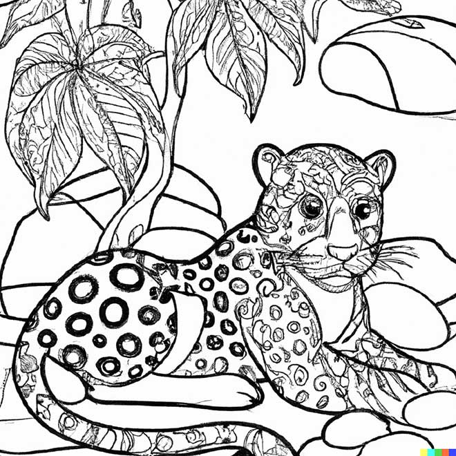 leopardo para imprimir 1