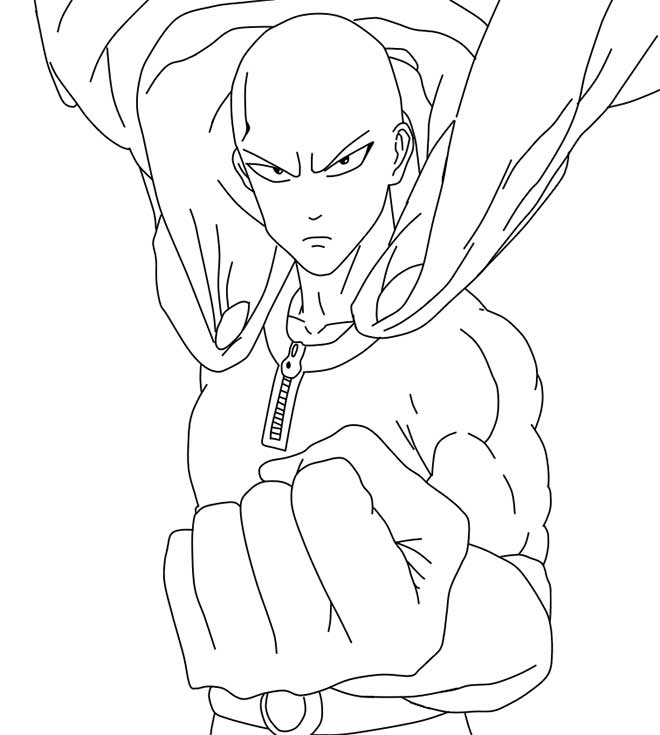 25+ Desenhos do Anime One Punch Man para Imprimir e Colorir