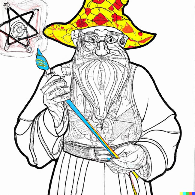 DALL·E 2022 11 10 16.29.53 wizard for coloring