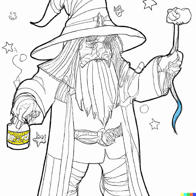 DALL·E 2022 11 10 16.30.12 wizard for coloring