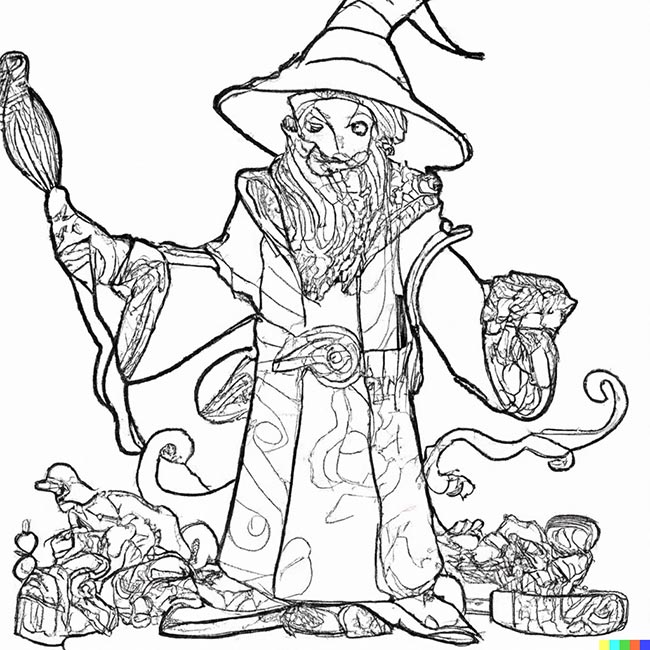 DALL·E 2022 11 10 16.39.39 wizard for coloring