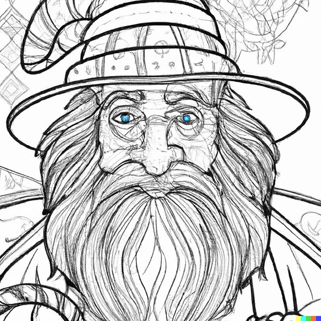 DALL·E 2022 11 10 16.42.58 wizard for coloring