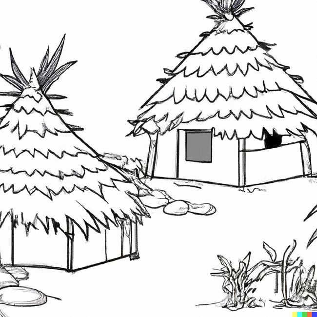 DALL·E 2022 11 10 18.45.41 hut pages for coloring