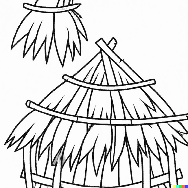 DALL·E 2022 11 10 18.45.56 hut pages for coloring