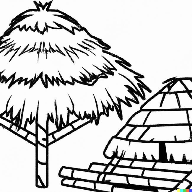 DALL·E 2022 11 10 18.46.17 hut pages for coloring