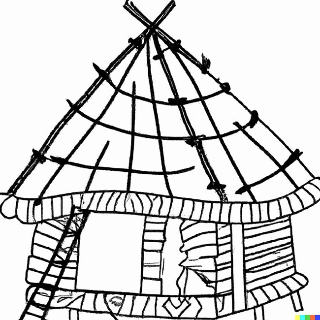 DALL·E 2022 11 10 18.46.28 hut pages for coloring