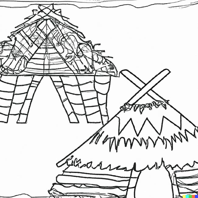 DALL·E 2022 11 10 18.54.26 hut pages for coloring