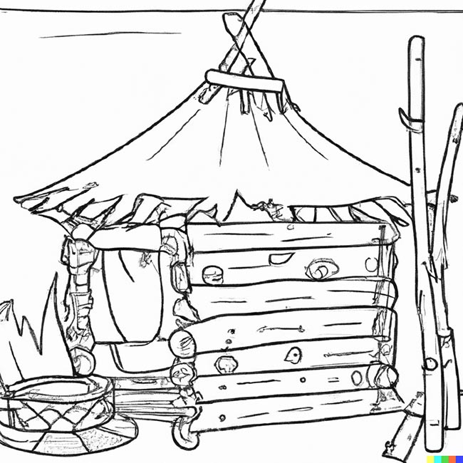 DALL·E 2022 11 10 18.55.31 hut pages for coloring