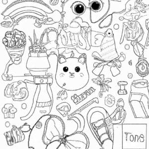 40+ Desenhos de Coisas Fofas para Imprimir e Colorir/Pintar