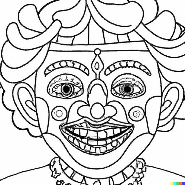 atividades de mascara de palhaco para pintar 2 2