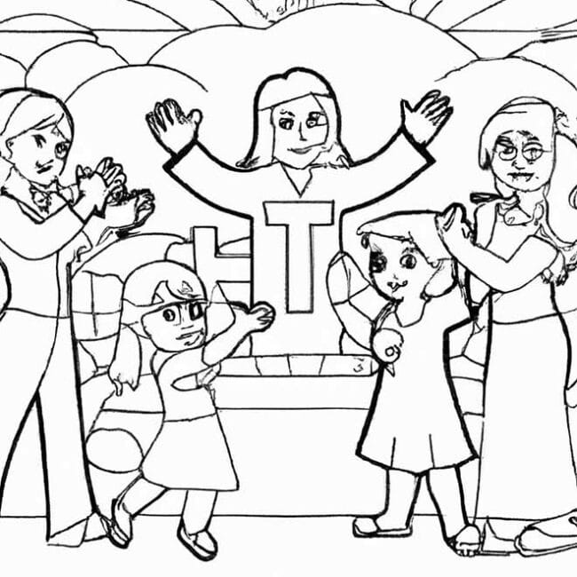 35+ Desenhos de Evangélico para Imprimir e Colorir/Pintar