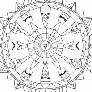 40+ Desenhos de Mandalas Indígenas para Imprimir e Colorir/Pintar
