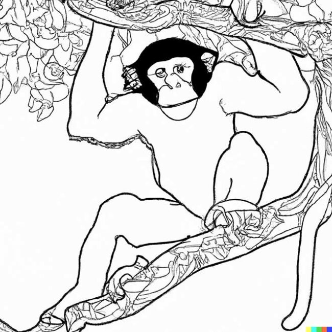 chimpanze para imprimir 3