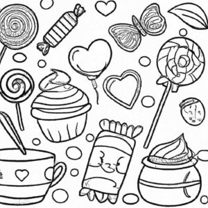 40+ Desenhos de Coisas Fofas para Imprimir e Colorir/Pintar