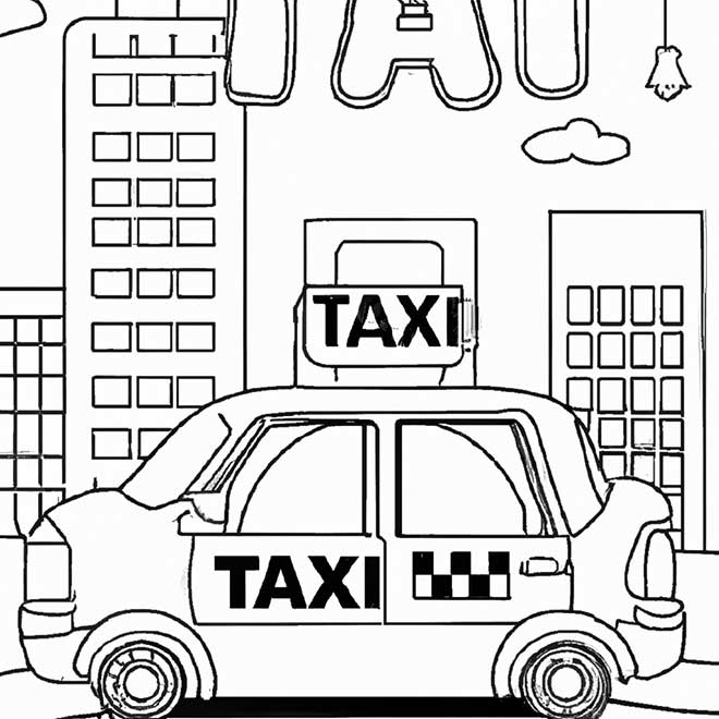 colorir Taxi 9225032