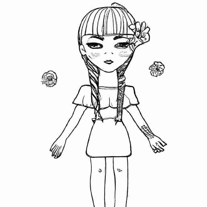 colorir VSCO Girl 3519552 3