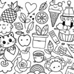 40+ Desenhos de Coisas Fofas para Imprimir e Colorir/Pintar