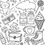 40+ Desenhos de Coisas Fofas para Imprimir e Colorir/Pintar