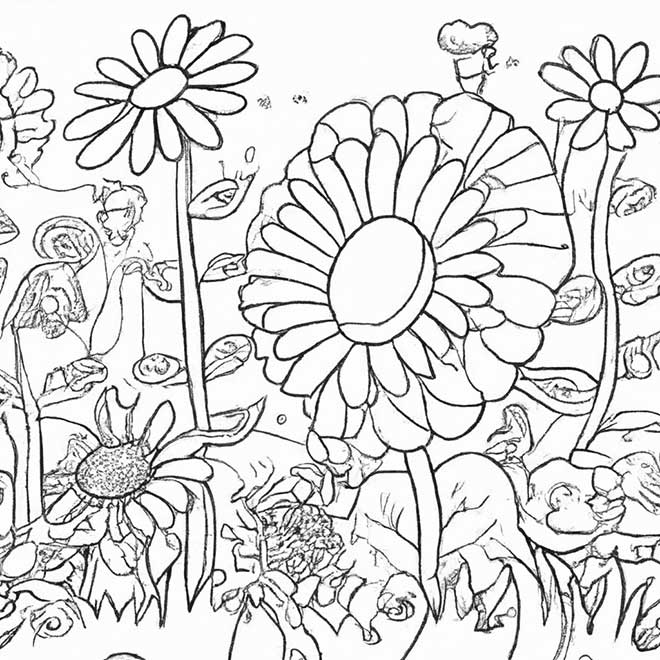 colorir jardim de flores 281603