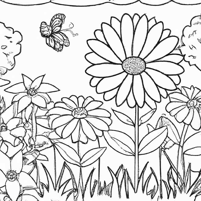 colorir jardim de flores 4169373