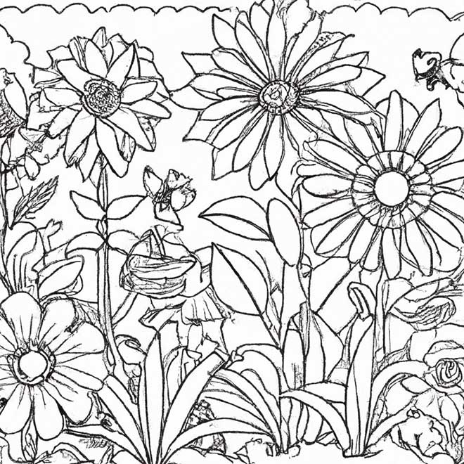 colorir jardim florido 4078972
