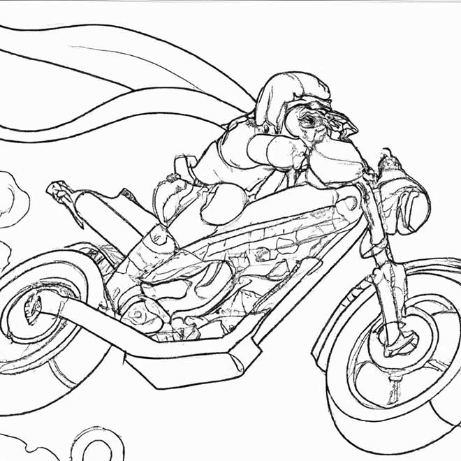 colorir motos empinando 8549600 3