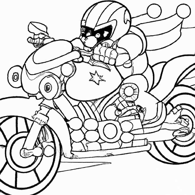 colorir motos empinando 9746552 3
