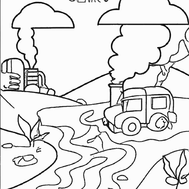40+ Desenhos de Poluição para Imprimir e Colorir/Pintar (Grátis)