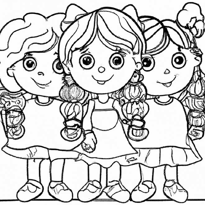colorir trigemeas 3110005