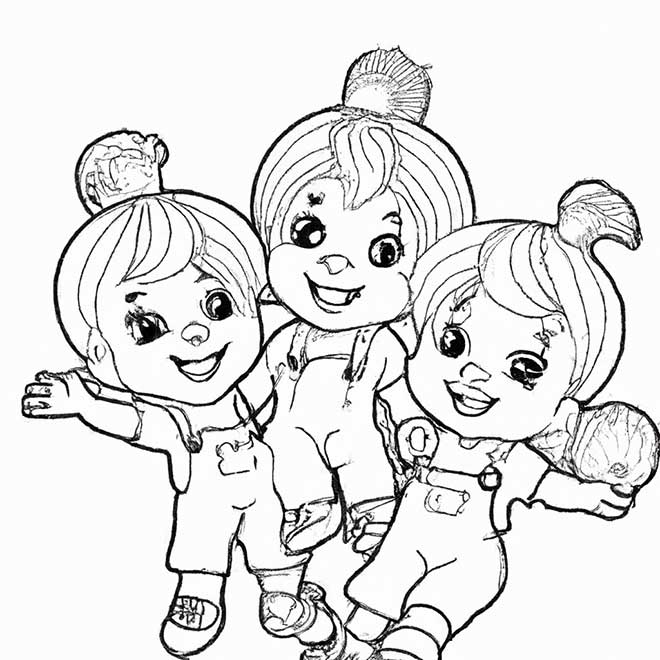 colorir trigemeas 3721445