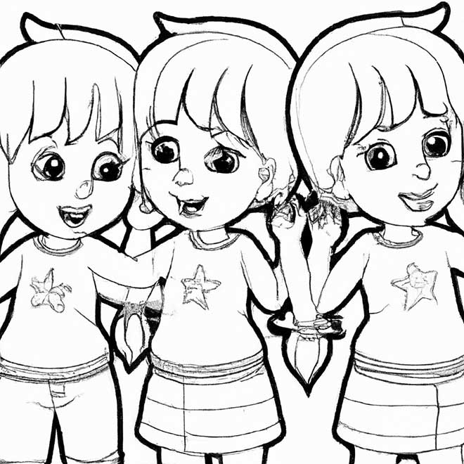 colorir trigemeas 5311149